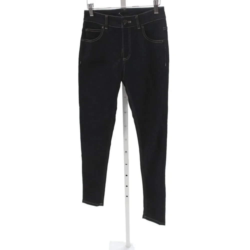 Lorena Antoniazzi Women Skinny Jeans Black Cotton Button Mid Rise Size 4